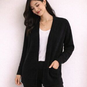 Anthropologie Daily Practice Black Snuggle Cardigan Sweater - Size Small